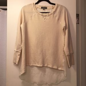 Saks Fifth Avenue- Light Sweatshirt w/Sheer Back-S